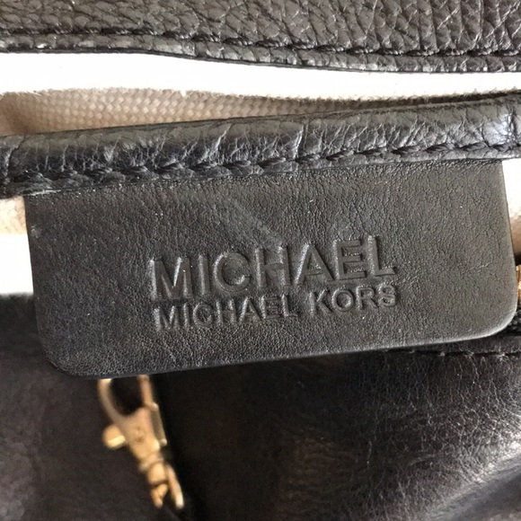 Michael Kors tote extra large Black leather gorgeous 2 top handle bag zip close - Picture 10 of 16